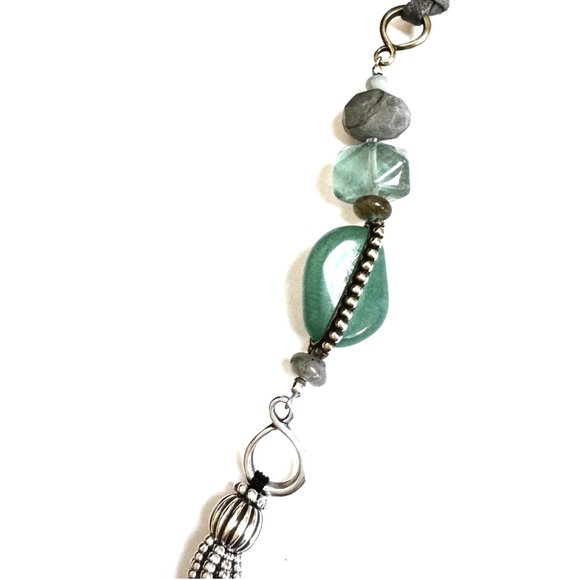 SILPADA Vintage Necklace Sterling Chalcedony Multi Stone Seed Bead Necklace - Picture 10 of 13